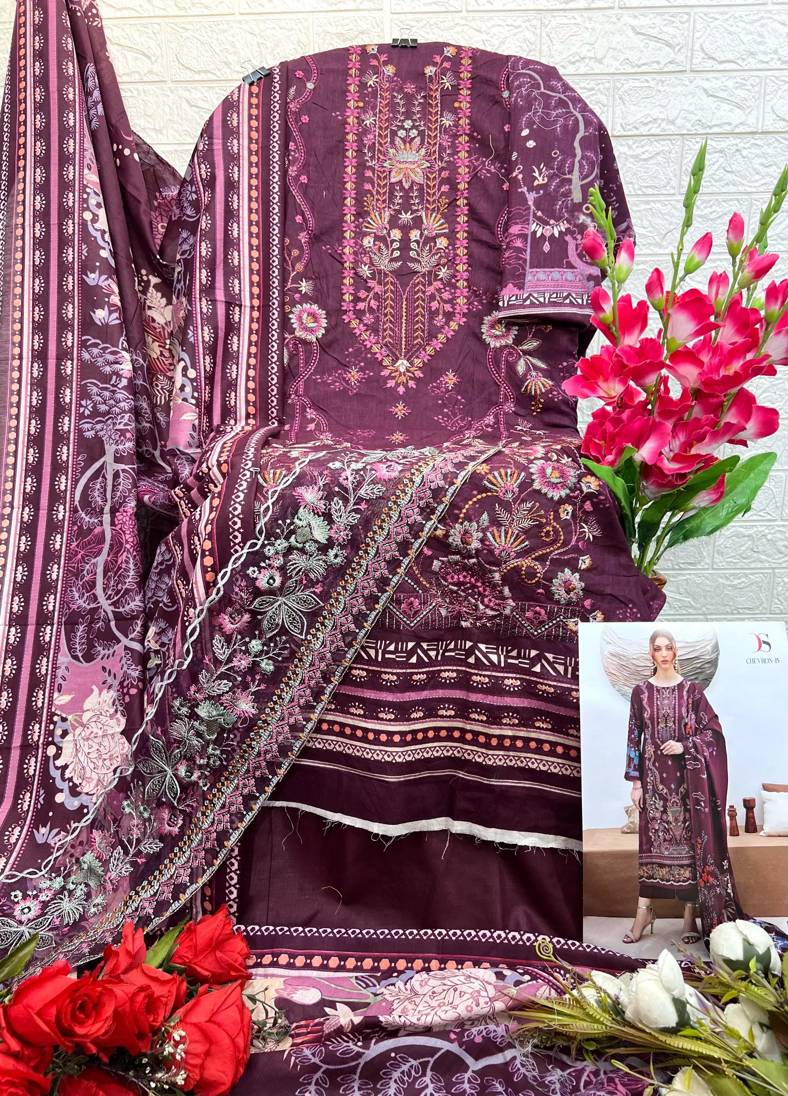 Deepsy Cheveron 15 Cotton Dupatta Pakistani Salwar Suits Wholesale Shop In Surat

